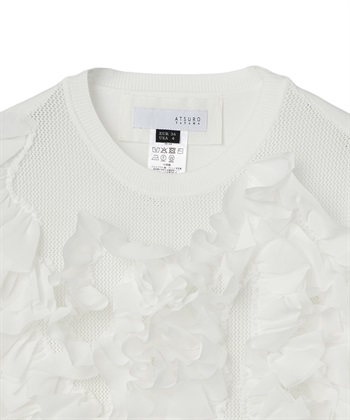 ATSURO TAYAMA アセテートコットン半袖フリルプルオーバー_subthumb_26