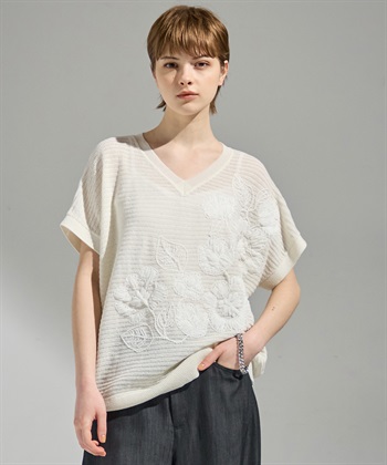 ATSURO TAYAMA 刺しゅう入りサマーニット_subthumb_3