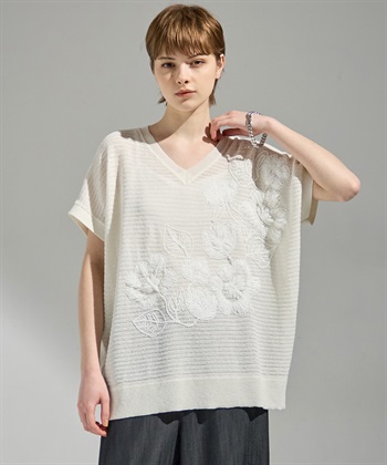 ATSURO TAYAMA 刺しゅう入りサマーニット_subthumb_5