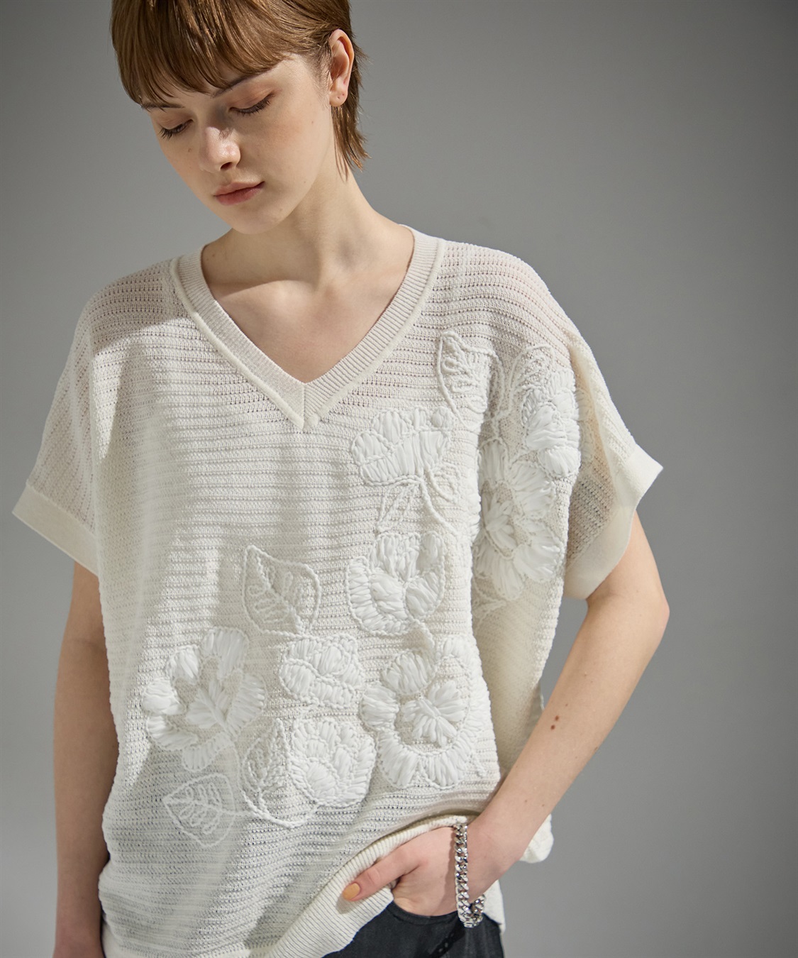 ATSURO TAYAMA 刺しゅう入りサマーニット_sub_6