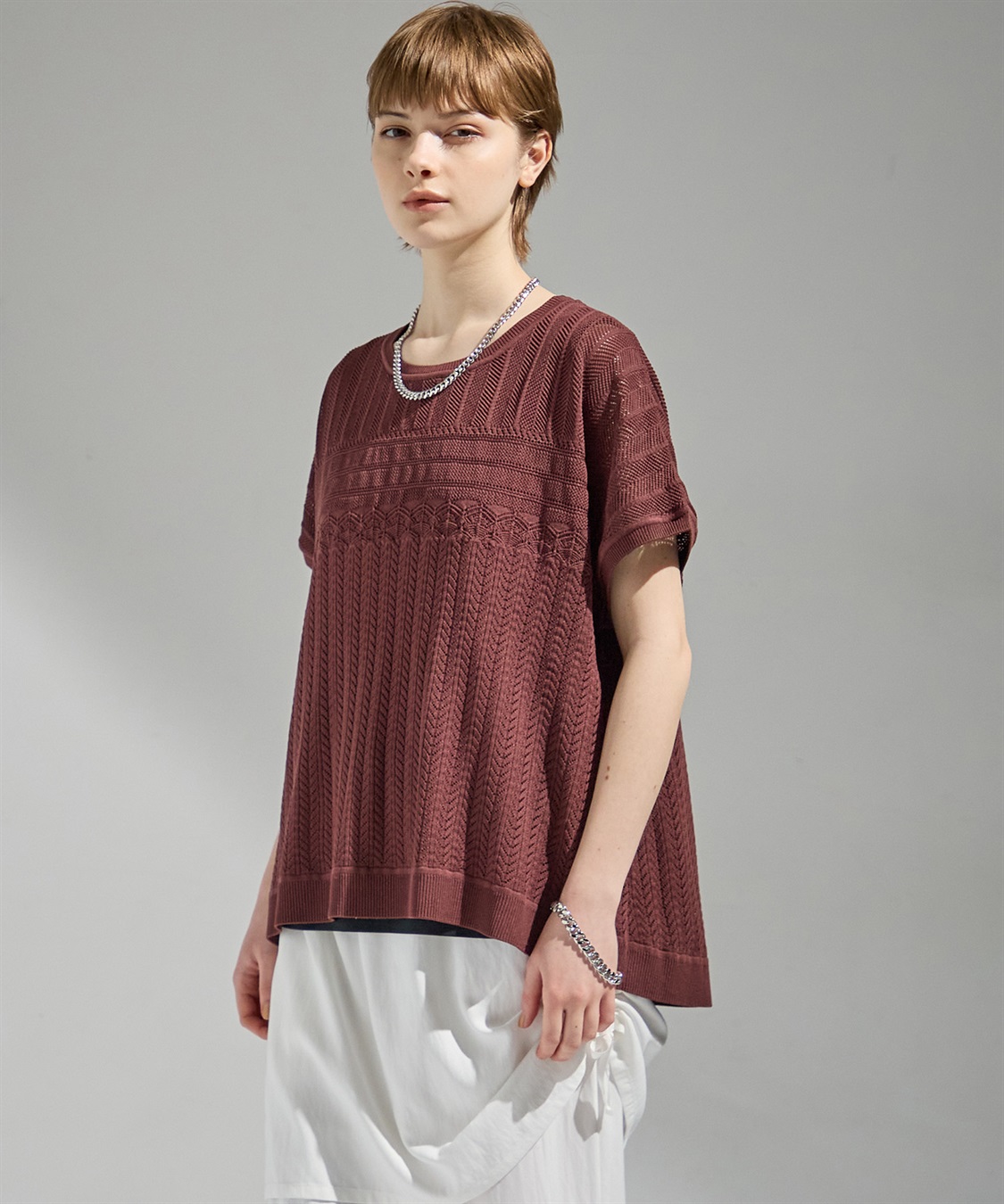 ATSURO TAYAMA 透かし編みサマーニット（インナー付き）_sub_3