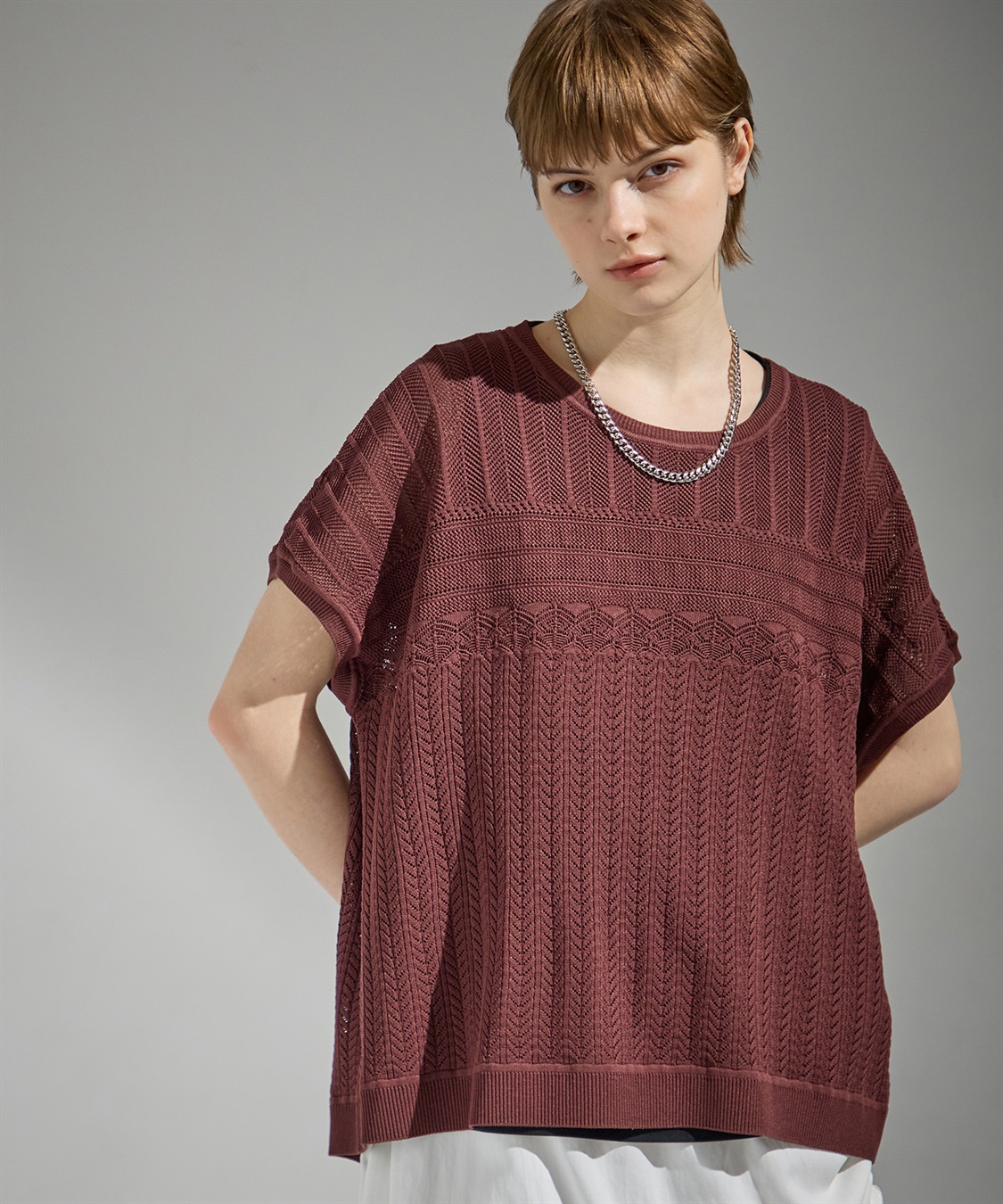 ATSURO TAYAMA 透かし編みサマーニット（インナー付き）_sub_4
