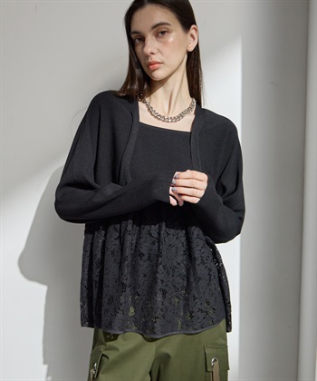 ATSURO TAYAMA レースドッキングニットトップス_subthumb_1