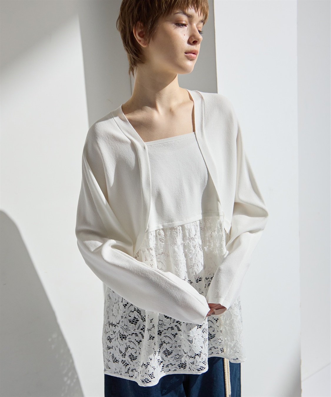 ATSURO TAYAMA レースドッキングニットトップス_sub_4