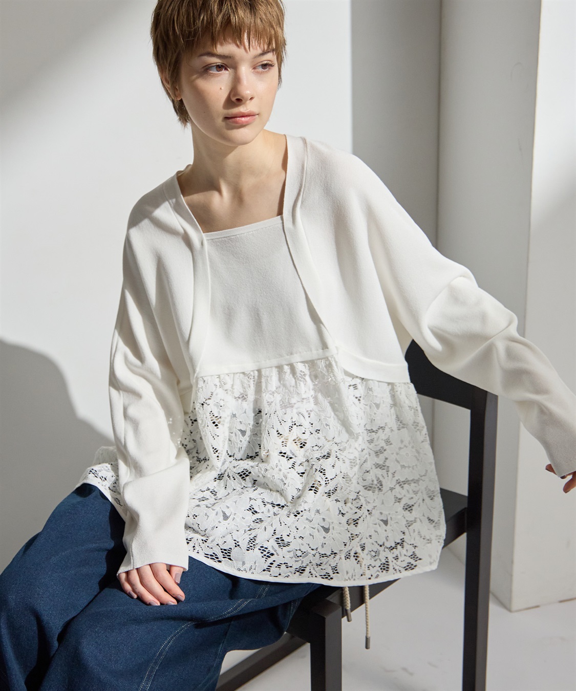 ATSURO TAYAMA レースドッキングニットトップス_sub_5