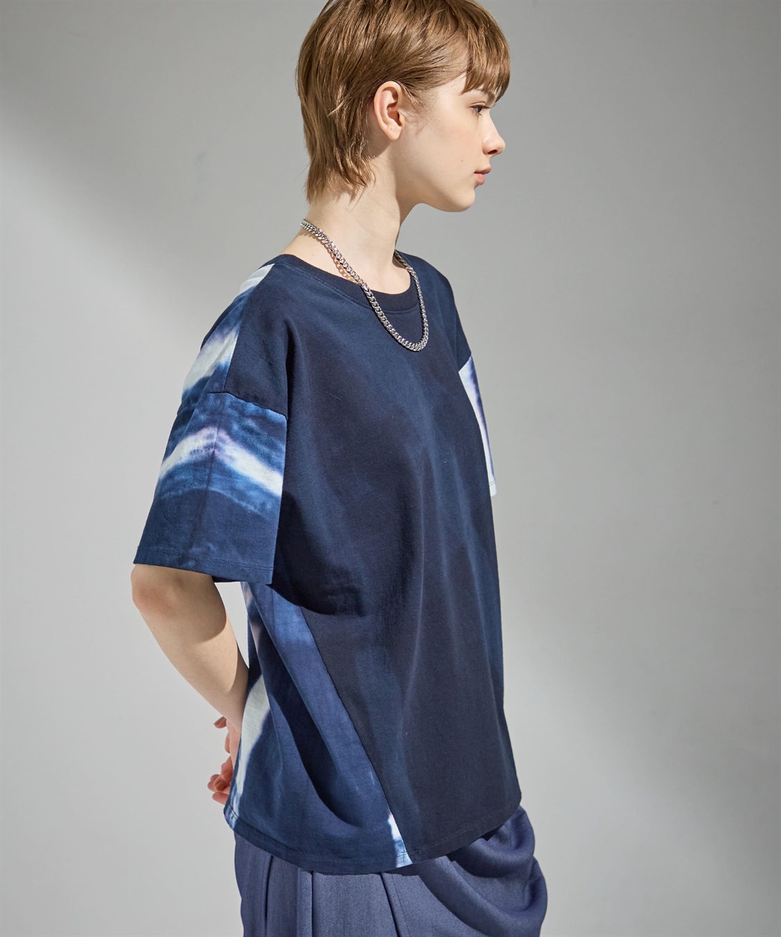 ATSURO TAYAMA タイダイ柄切り替え半袖プルオーバー_sub_3