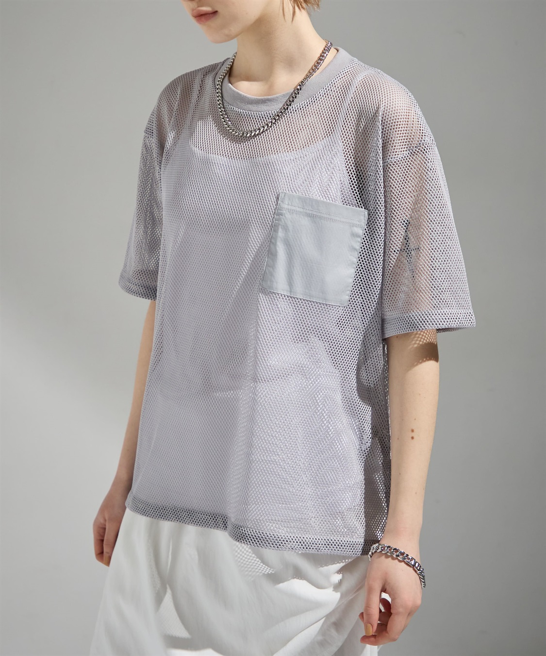 ATSURO TAYAMA クルーネックメッシュプルオーバー_sub_5