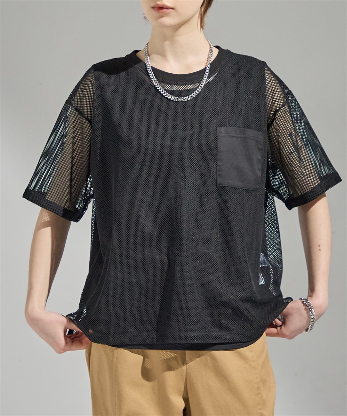 ATSURO TAYAMA クルーネックメッシュプルオーバー_sub_16