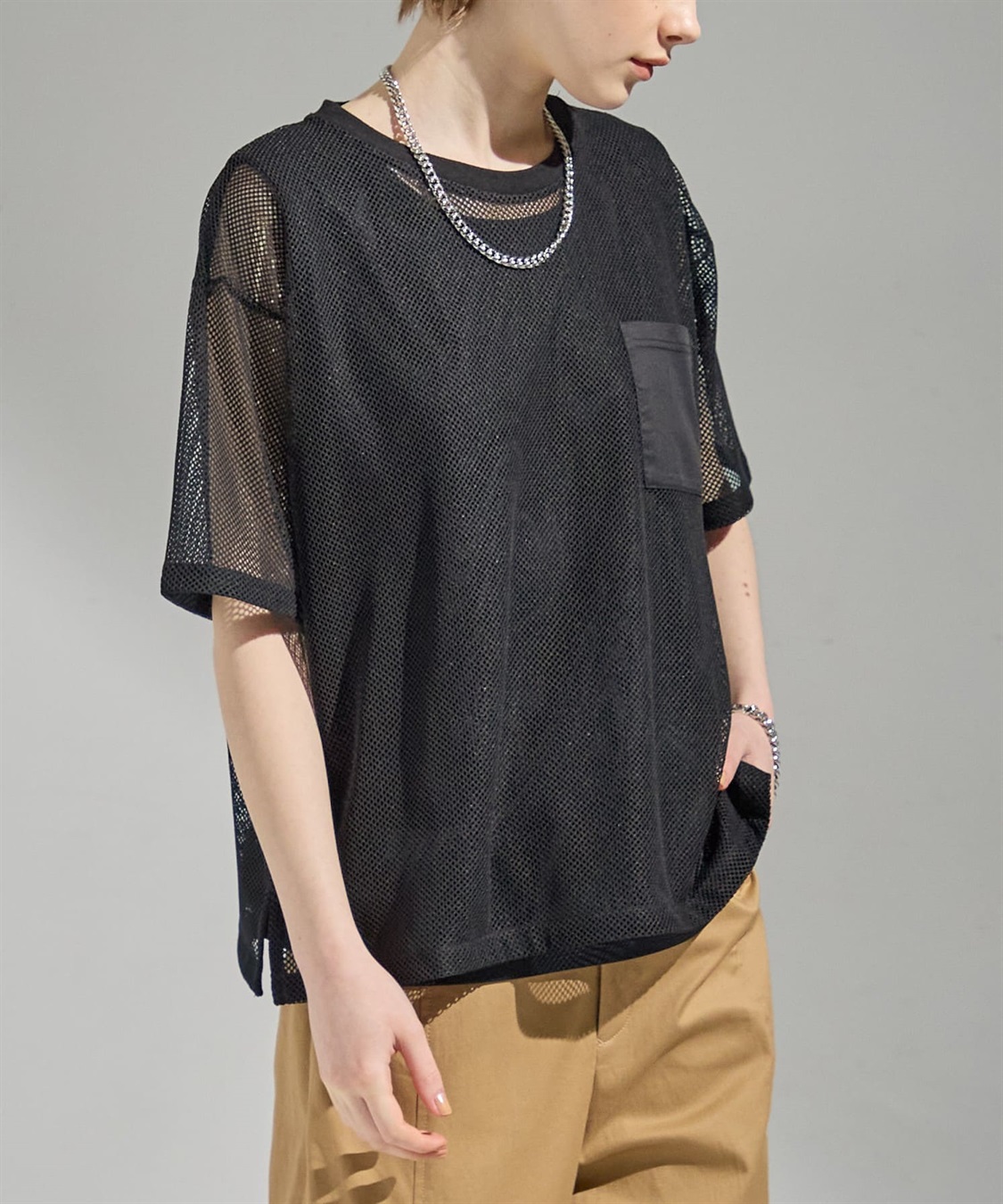 ATSURO TAYAMA クルーネックメッシュプルオーバー_sub_17