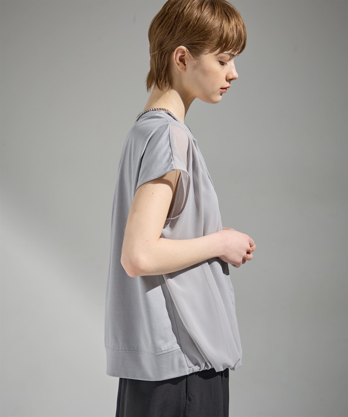 ATSURO TAYAMA レイヤード風ドレープブラウス_sub_4