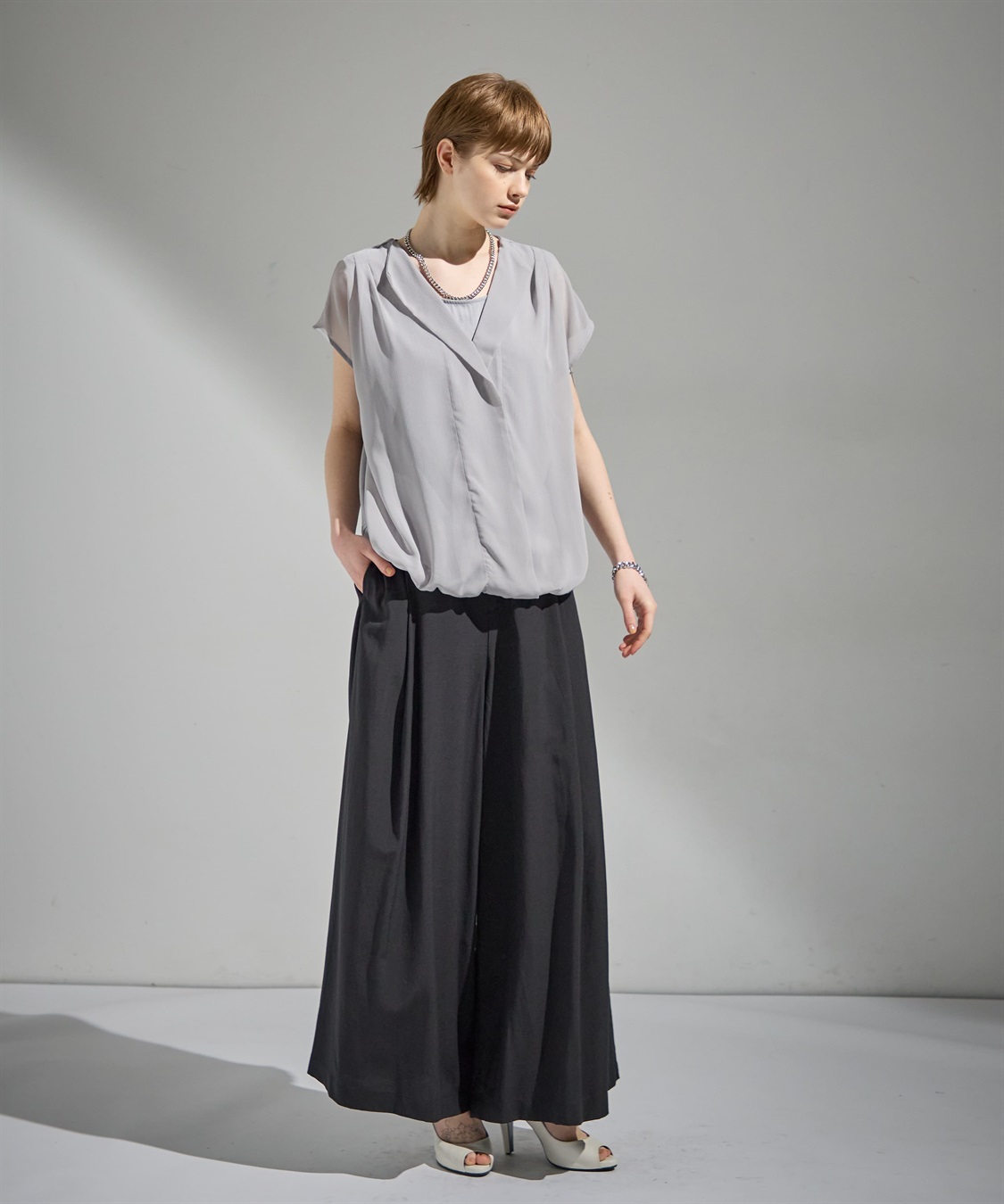 ATSURO TAYAMA レイヤード風ドレープブラウス_sub_8
