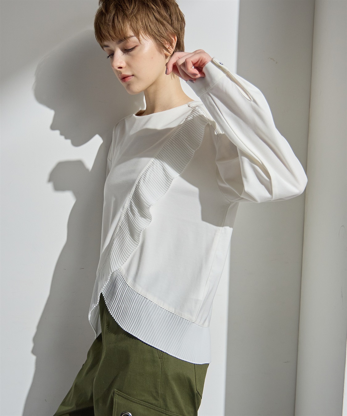 ATSURO TAYAMA アシンメトリープリーツデザイントップス_sub_14