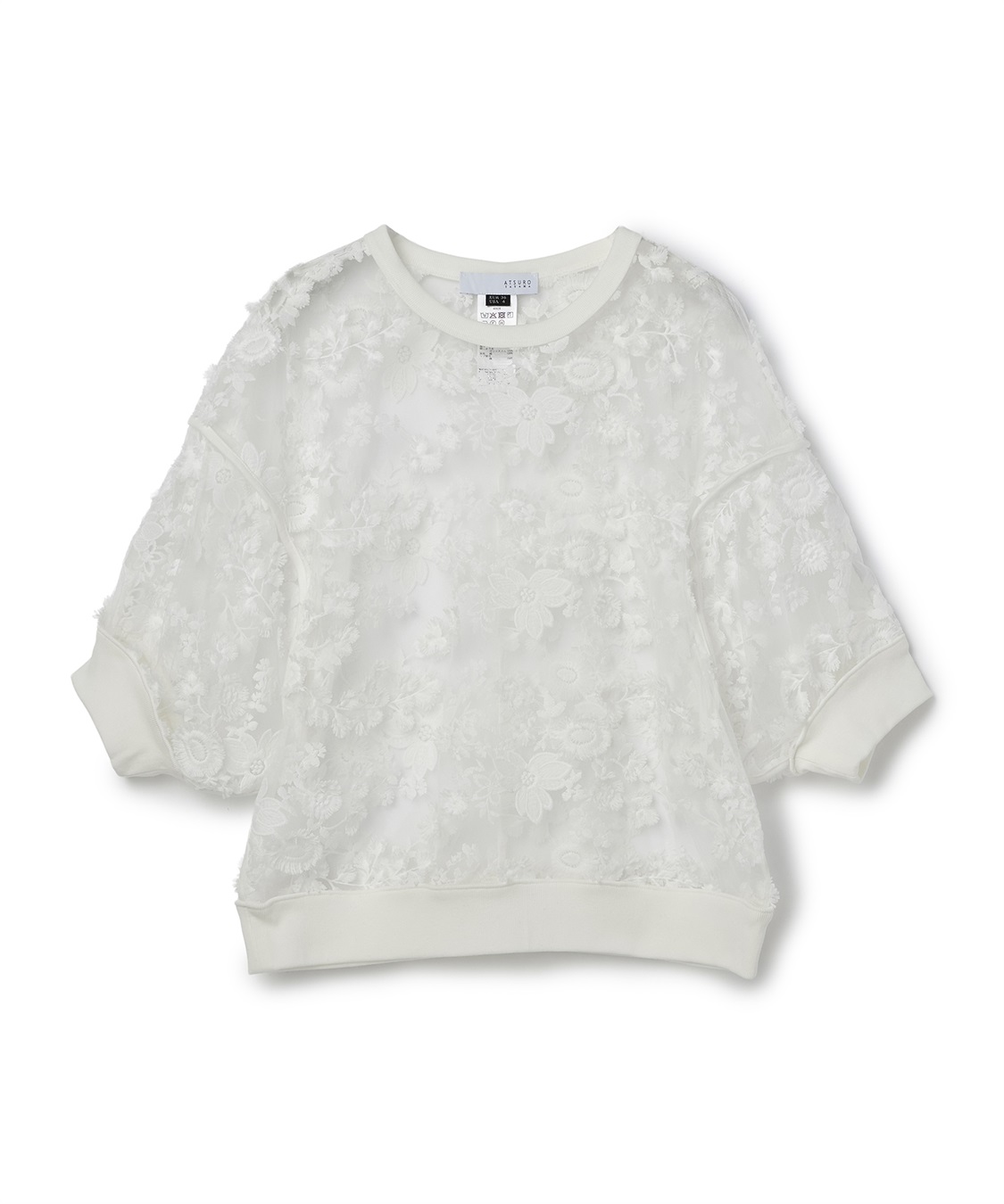 ATSURO TAYAMA レイヤード刺繍レースプルオーバー_sub_7