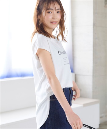 Life Style by cross marche 【BLANC+】ロゴフレンチTシャツ（ブランプラス）_subthumb_5