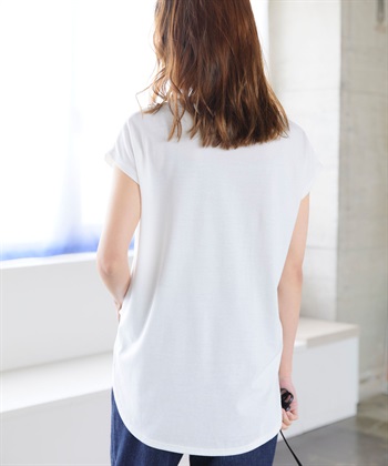 Life Style by cross marche 【BLANC+】ロゴフレンチTシャツ（ブランプラス）_subthumb_6