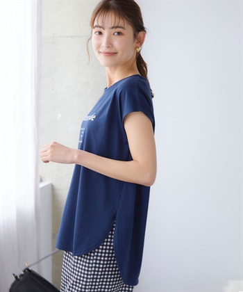Life Style by cross marche 【BLANC+】ロゴフレンチTシャツ（ブランプラス）_subthumb_18