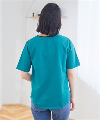 CF 《接触冷感・抗菌防臭》ひんやりサラサラ きれいめパイピングTシャツ【CF/クロスファンクション】_subthumb_18