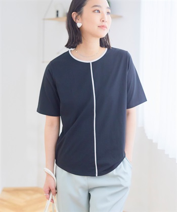 Life Style by cross marche 《接触冷感・抗菌防臭》ひんやりサラサラ きれいめパイピングTシャツ【CF/クロスファンクション】_subthumb_21