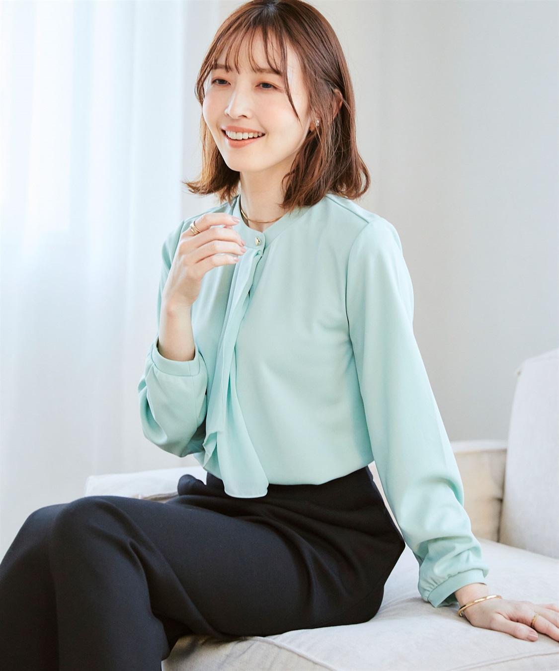 CROSS FUNCTION 《抗菌防臭・通気性》正解 シフォンフリルカットソーブラウス【CF/クロスファンクション】_sub_22