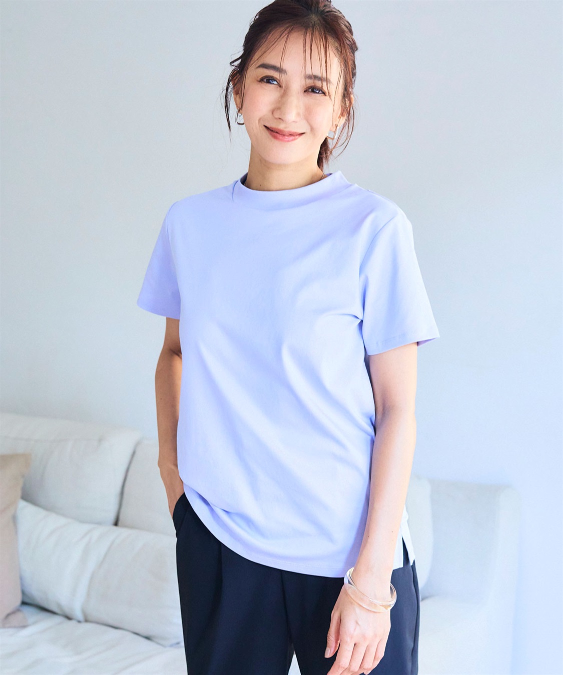 CROSS FUNCTION 《シワになりにくい・なめらか》正解ハイネックTシャツ【CF/クロスファンクション】_sub_6