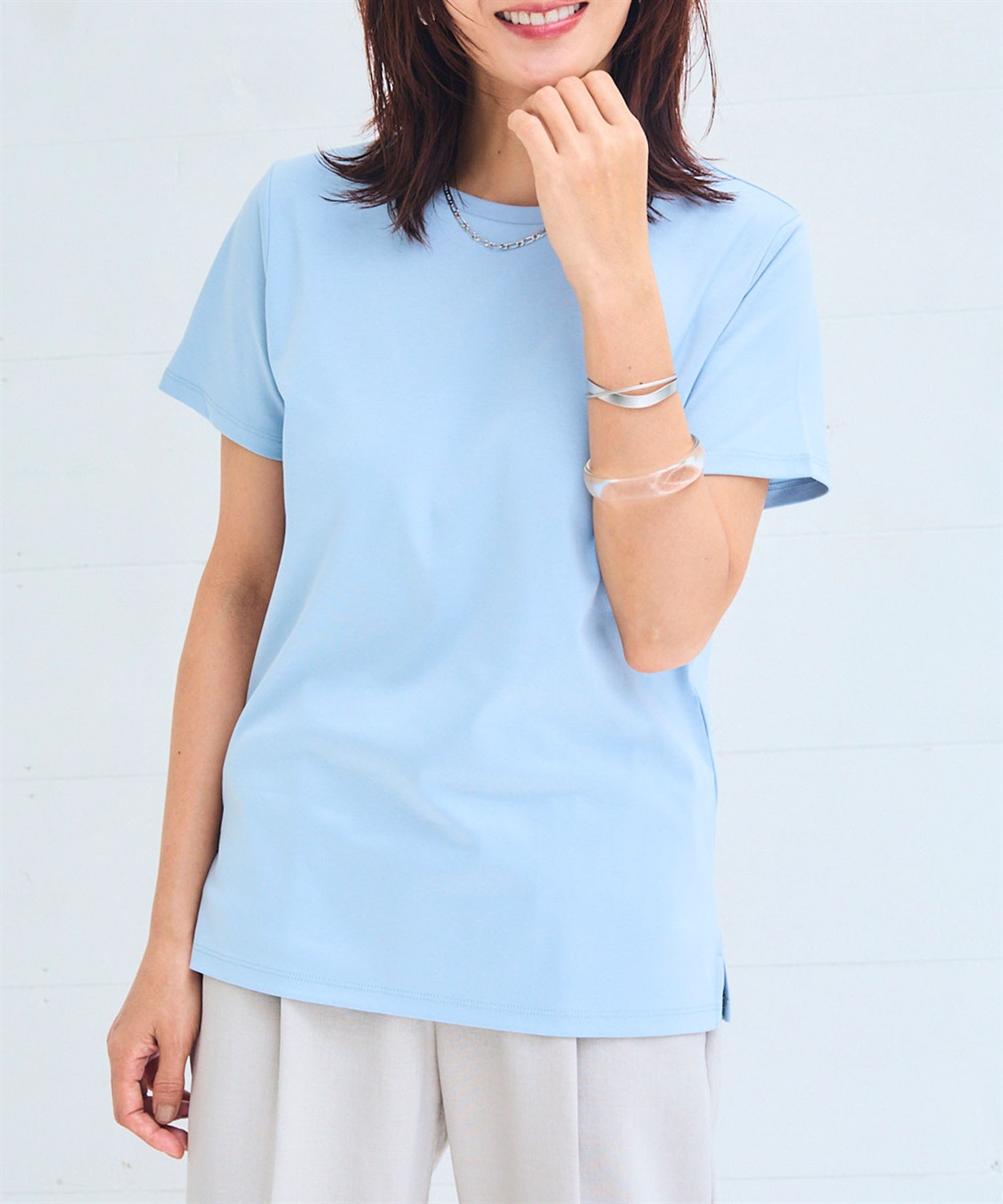 CROSS FUNCTION 《シワになりにくい・なめらか》正解クルーネックTシャツ【CF/クロスファンクション】_sub_3