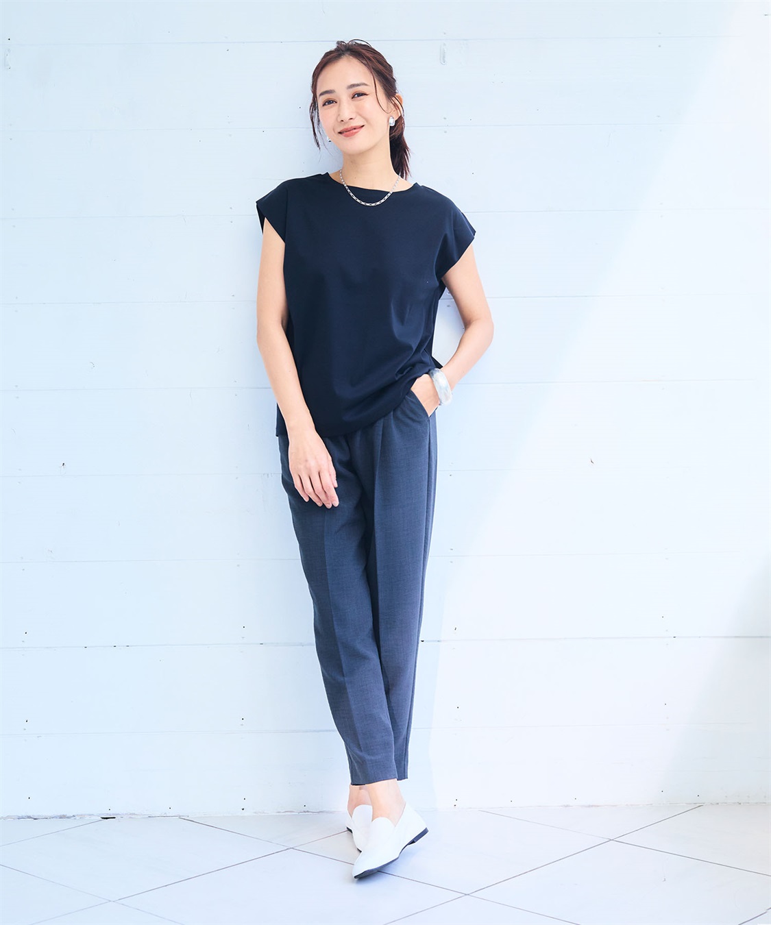 CROSS FUNCTION 《シワになりにくい・なめらか》正解ノースリーブTシャツ【CF/クロスファンクション】_sub_13