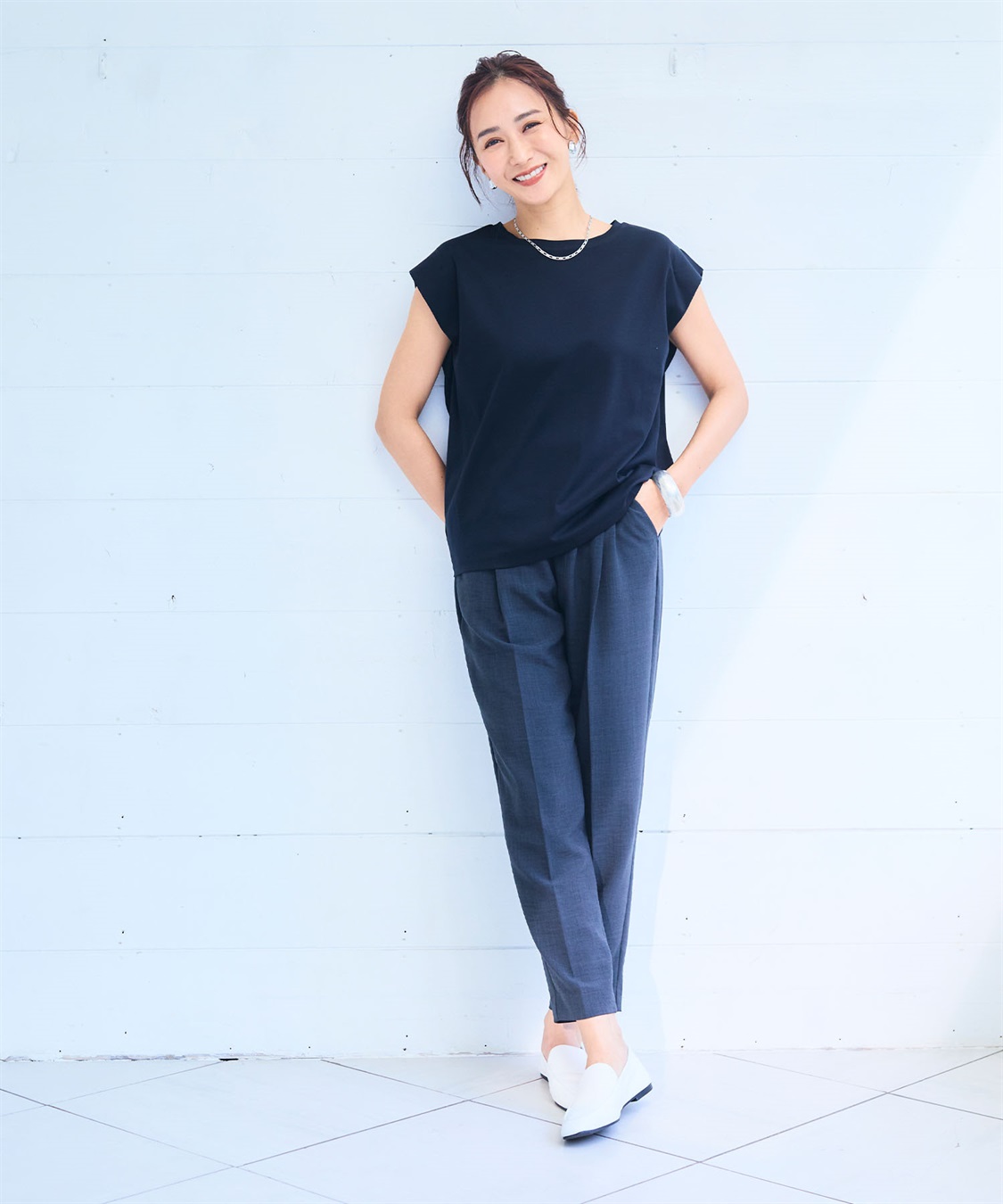 CROSS FUNCTION 《シワになりにくい・なめらか》正解ノースリーブTシャツ【CF/クロスファンクション】_sub_14