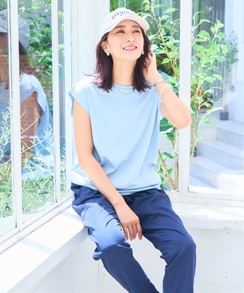 Life Style by cross marche 《シワになりにくい・なめらか》美ューティフル正解ノースリーブTシャツ【CF/クロスファンクション】_subthumb_17