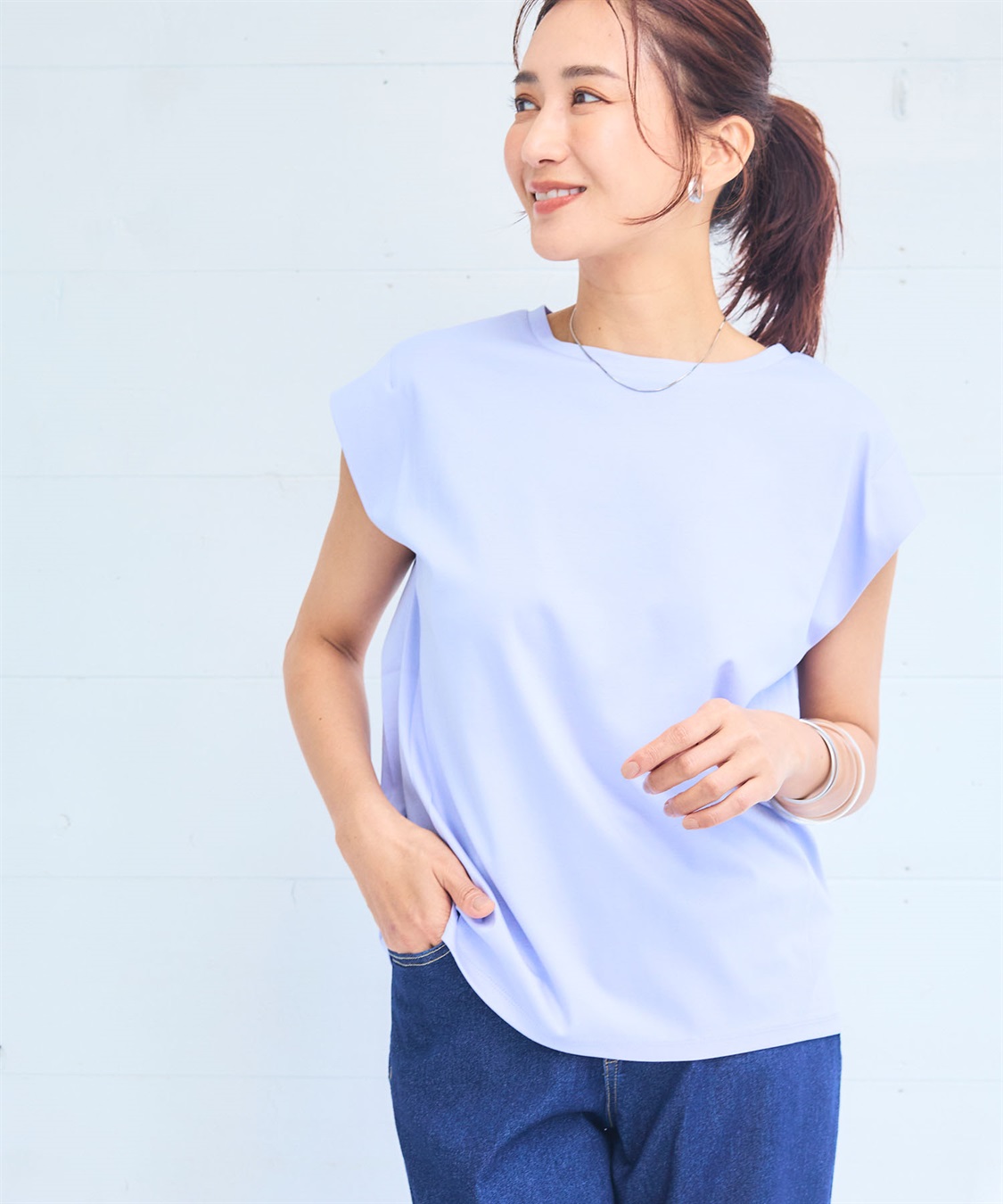 CROSS FUNCTION 《シワになりにくい・なめらか》正解ノースリーブTシャツ【CF/クロスファンクション】_sub_19