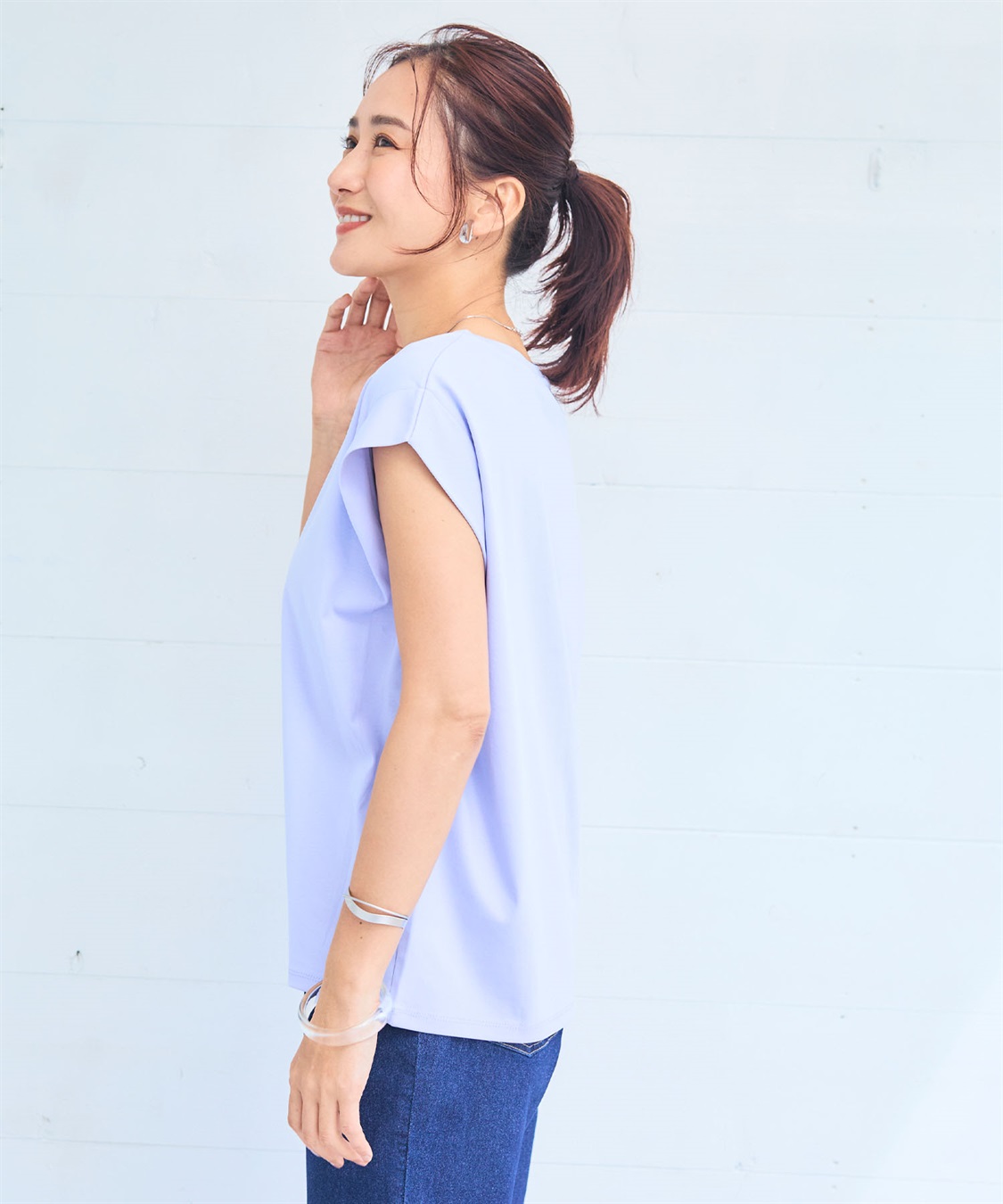 CROSS FUNCTION 《シワになりにくい・なめらか》正解ノースリーブTシャツ【CF/クロスファンクション】_sub_20