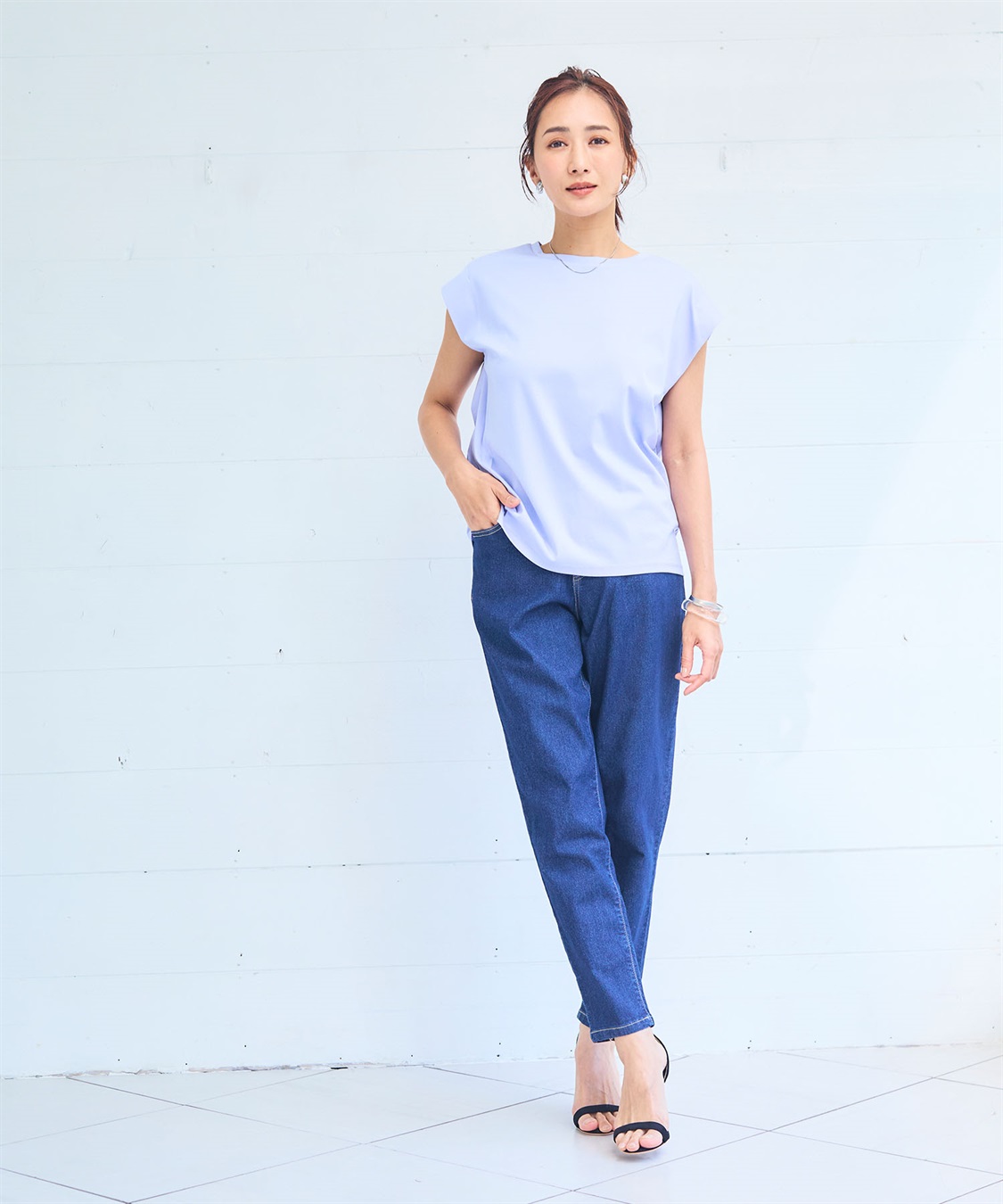 CROSS FUNCTION 《シワになりにくい・なめらか》正解ノースリーブTシャツ【CF/クロスファンクション】_sub_23