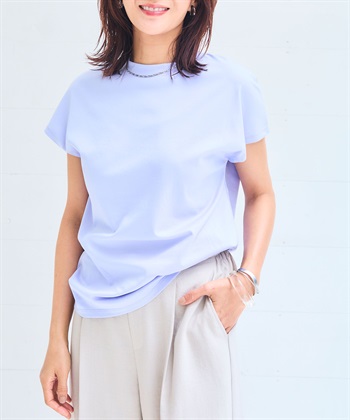 CROSS FUNCTION 《シワになりにくい・ヨレにくい》正解ハイネックフレンチTシャツ【CF/クロスファンクション】_subthumb_3