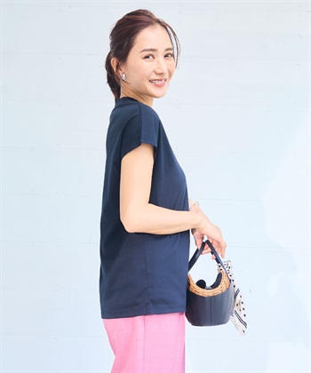 Life Style by cross marche 《シワになりにくい・ヨレにくい》美ューティフル正解ハイネックフレンチTシャツ【CF/クロスファンクション】_subthumb_10