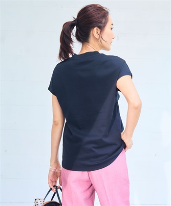 Life Style by cross marche 《シワになりにくい・ヨレにくい》美ューティフル正解ハイネックフレンチTシャツ【CF/クロスファンクション】_subthumb_11