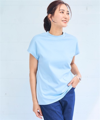 Life Style by cross marche 《シワになりにくい・ヨレにくい》美ューティフル正解ハイネックフレンチTシャツ【CF/クロスファンクション】_subthumb_15