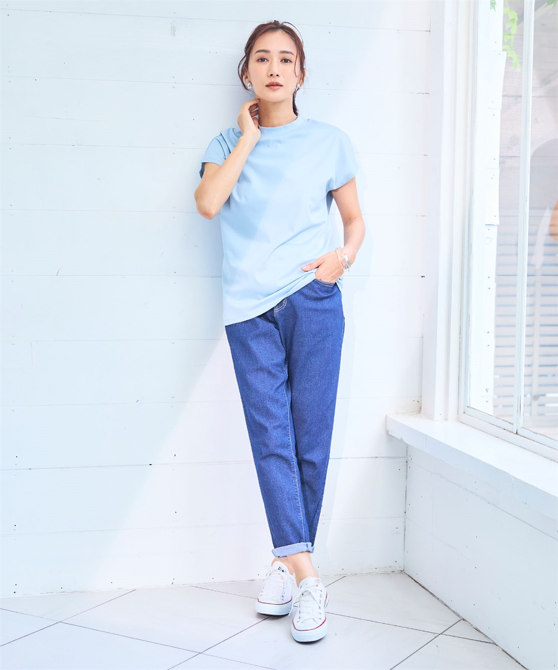 CROSS FUNCTION 《シワになりにくい・ヨレにくい》正解ハイネックフレンチTシャツ【CF/クロスファンクション】_sub_19