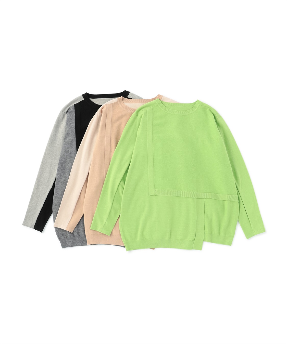 ATSURO TAYAMA パッチワークデザイン長袖プルオーバー_sub_1