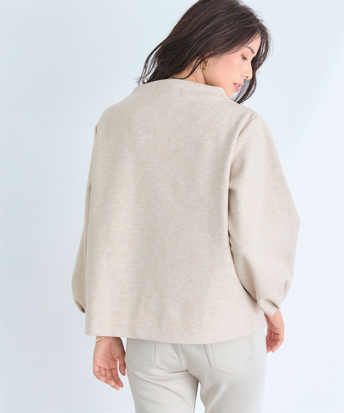 CROSS FUNCTION 《洗える》エブ楽 ウールライクモックネックトップス【CF/クロスファンクション】_sub_6