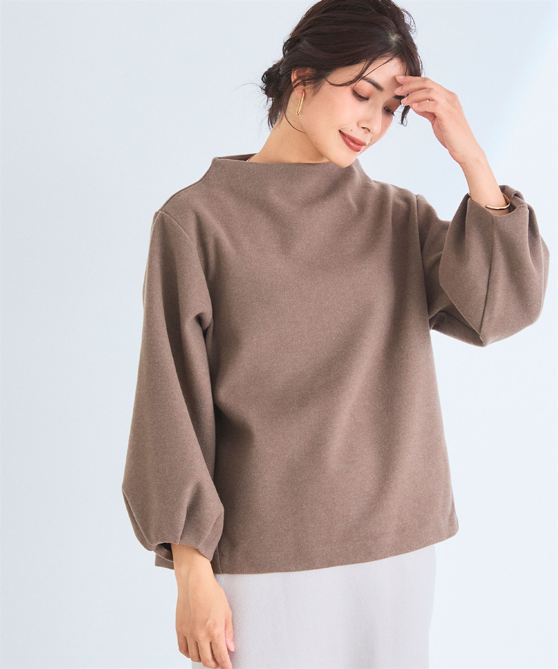 CROSS FUNCTION 《洗える》エブ楽 ウールライクモックネックトップス【CF/クロスファンクション】_sub_13