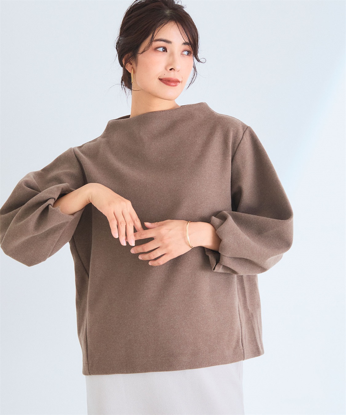 CROSS FUNCTION 《洗える》エブ楽 ウールライクモックネックトップス【CF/クロスファンクション】_sub_14