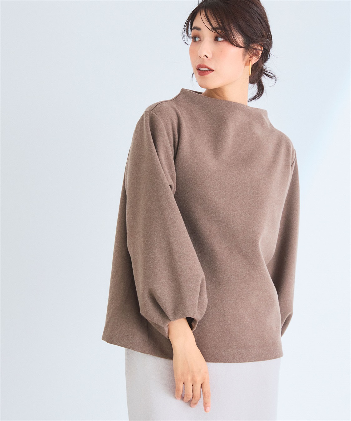 CROSS FUNCTION 《洗える》エブ楽 ウールライクモックネックトップス【CF/クロスファンクション】_sub_15