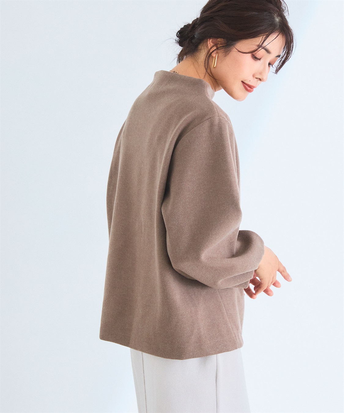 CROSS FUNCTION 《洗える》エブ楽 ウールライクモックネックトップス【CF/クロスファンクション】_sub_17