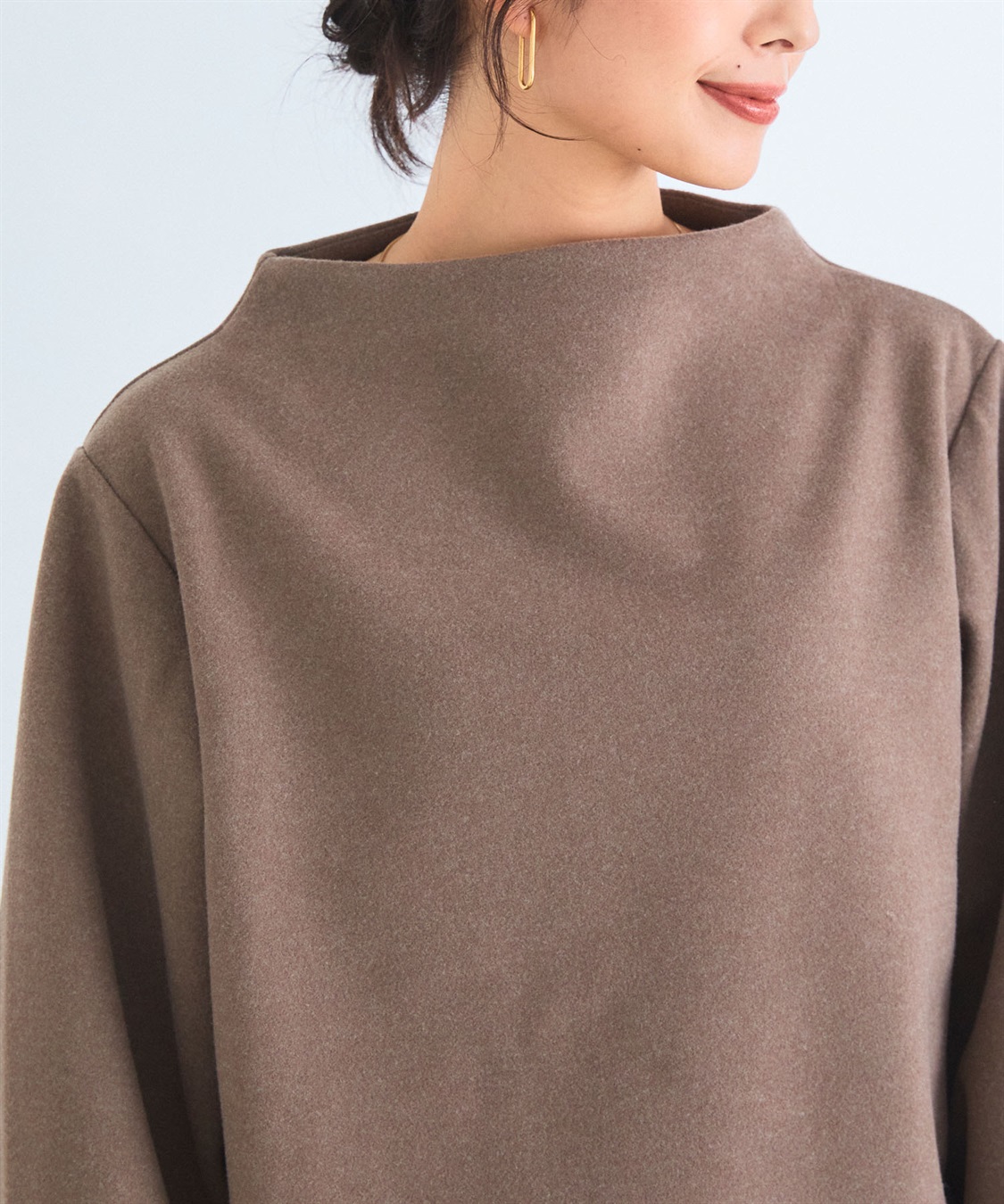 CROSS FUNCTION 《洗える》エブ楽 ウールライクモックネックトップス【CF/クロスファンクション】_sub_18