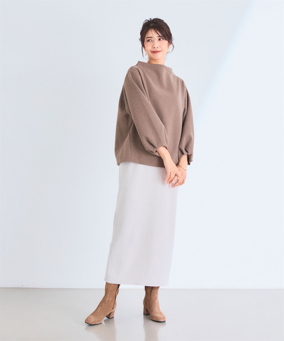 CROSS FUNCTION 《洗える》エブ楽 ウールライクモックネックトップス【CF/クロスファンクション】_sub_20