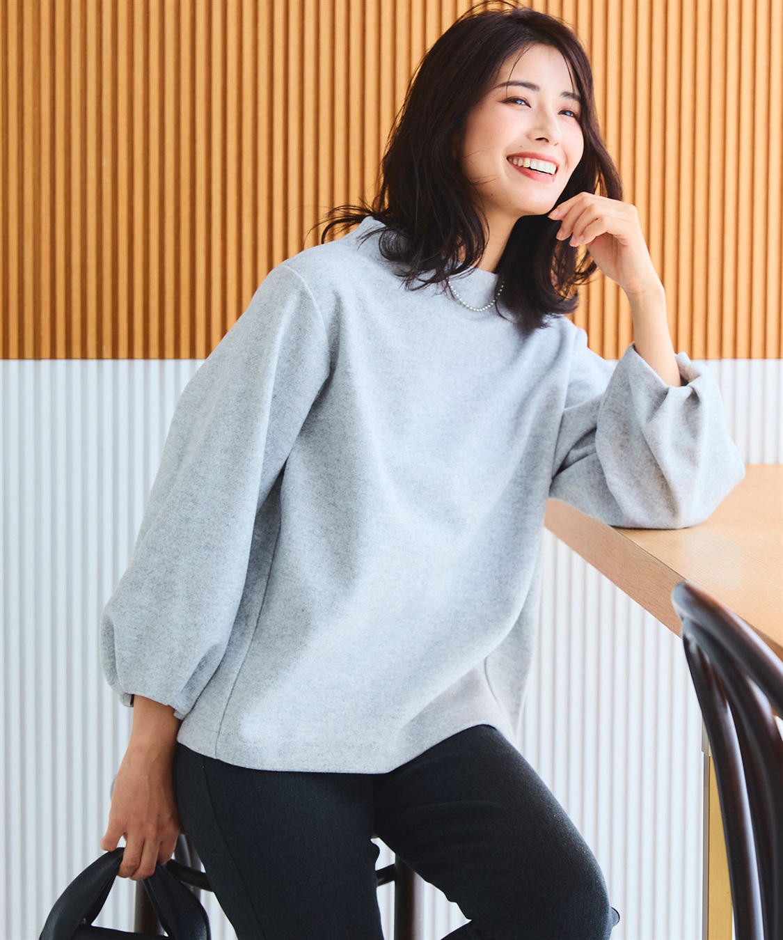 CROSS FUNCTION 《洗える》エブ楽 ウールライクモックネックトップス【CF/クロスファンクション】_sub_24