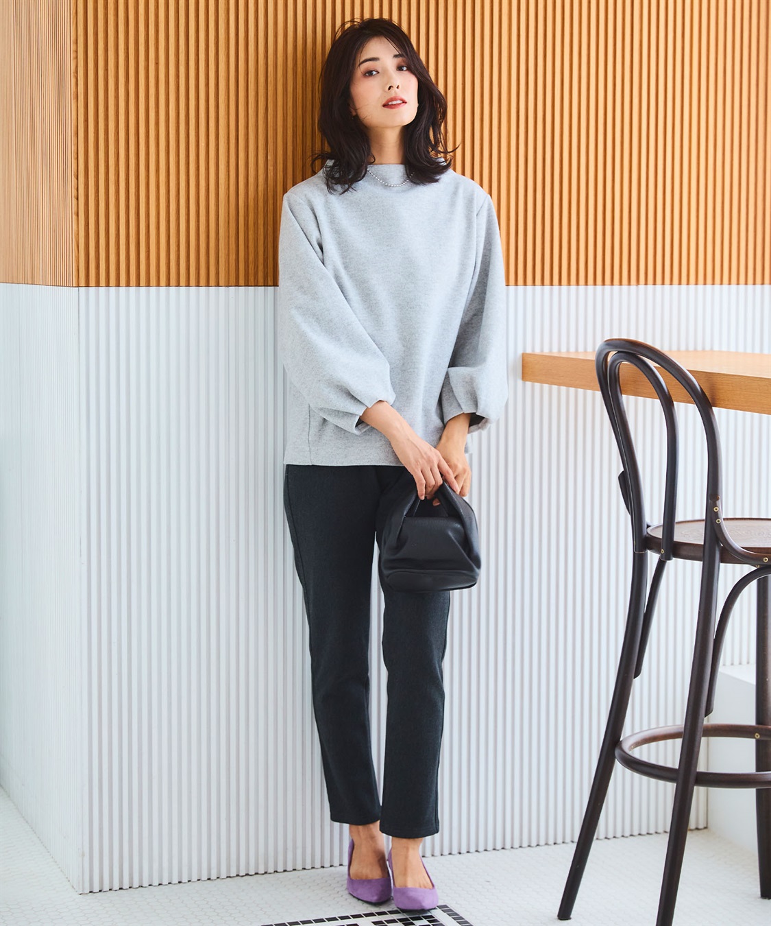 CROSS FUNCTION 《洗える》エブ楽 ウールライクモックネックトップス【CF/クロスファンクション】_sub_25