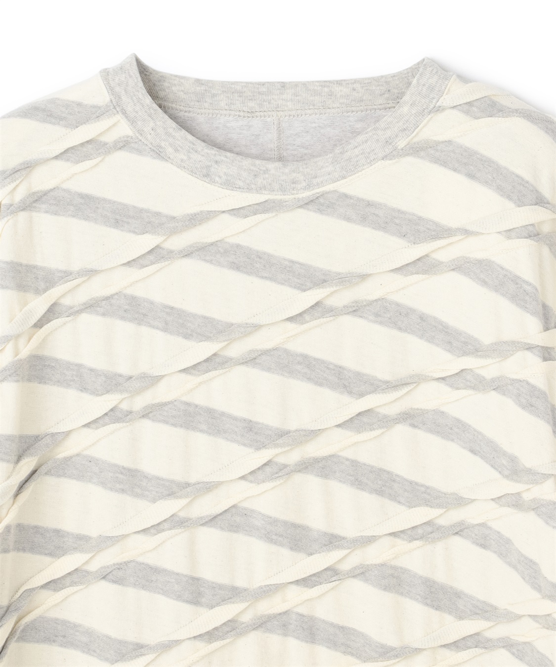 ATSURO TAYAMA タックボーダー半袖ニットトップス_sub_6