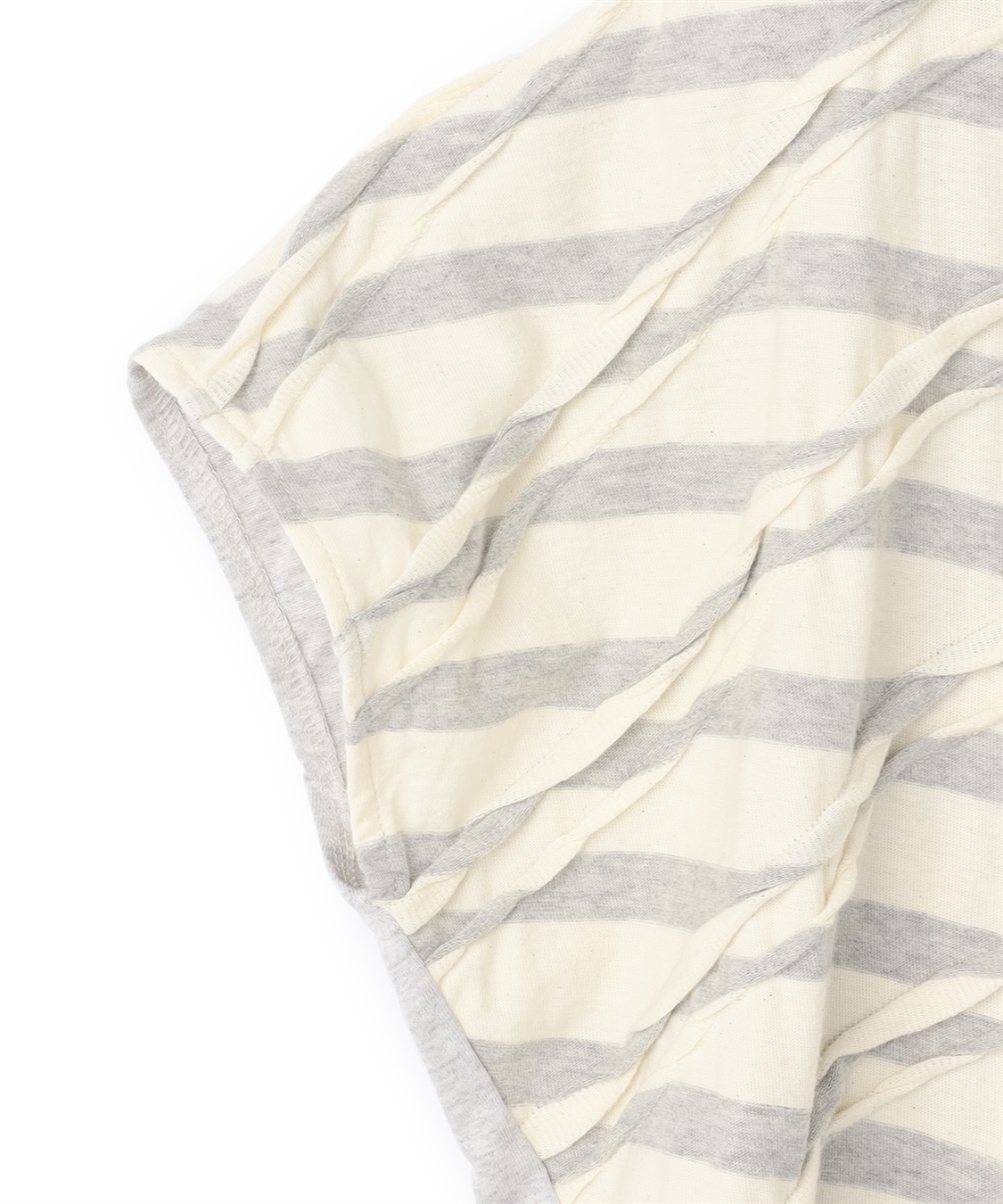 ATSURO TAYAMA タックボーダー半袖ニットトップス_sub_7