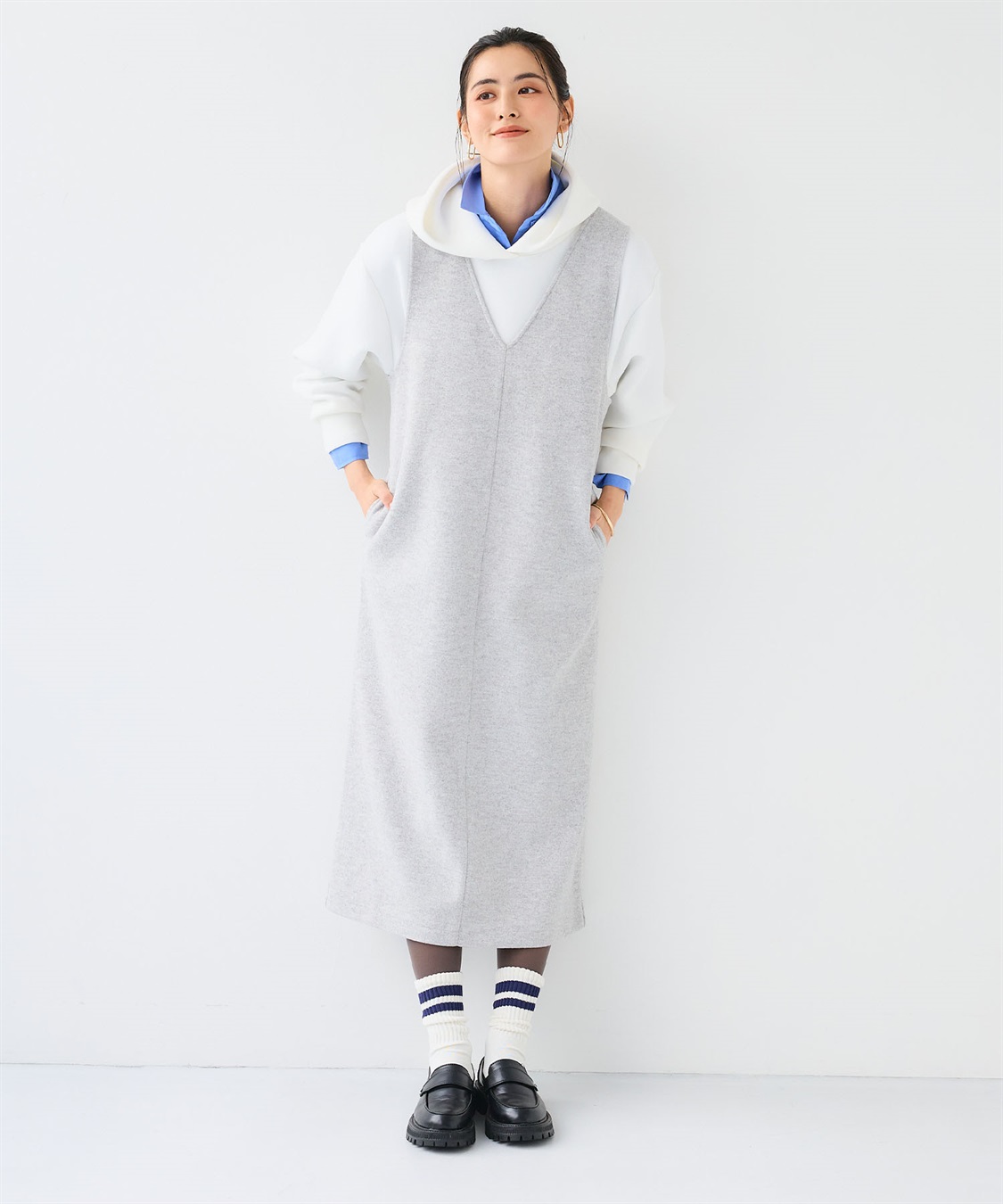 CROSS FUNCTION 《洗える》エブ楽 ウールライクジャンスカ【CF/クロスファンクション】_sub_3