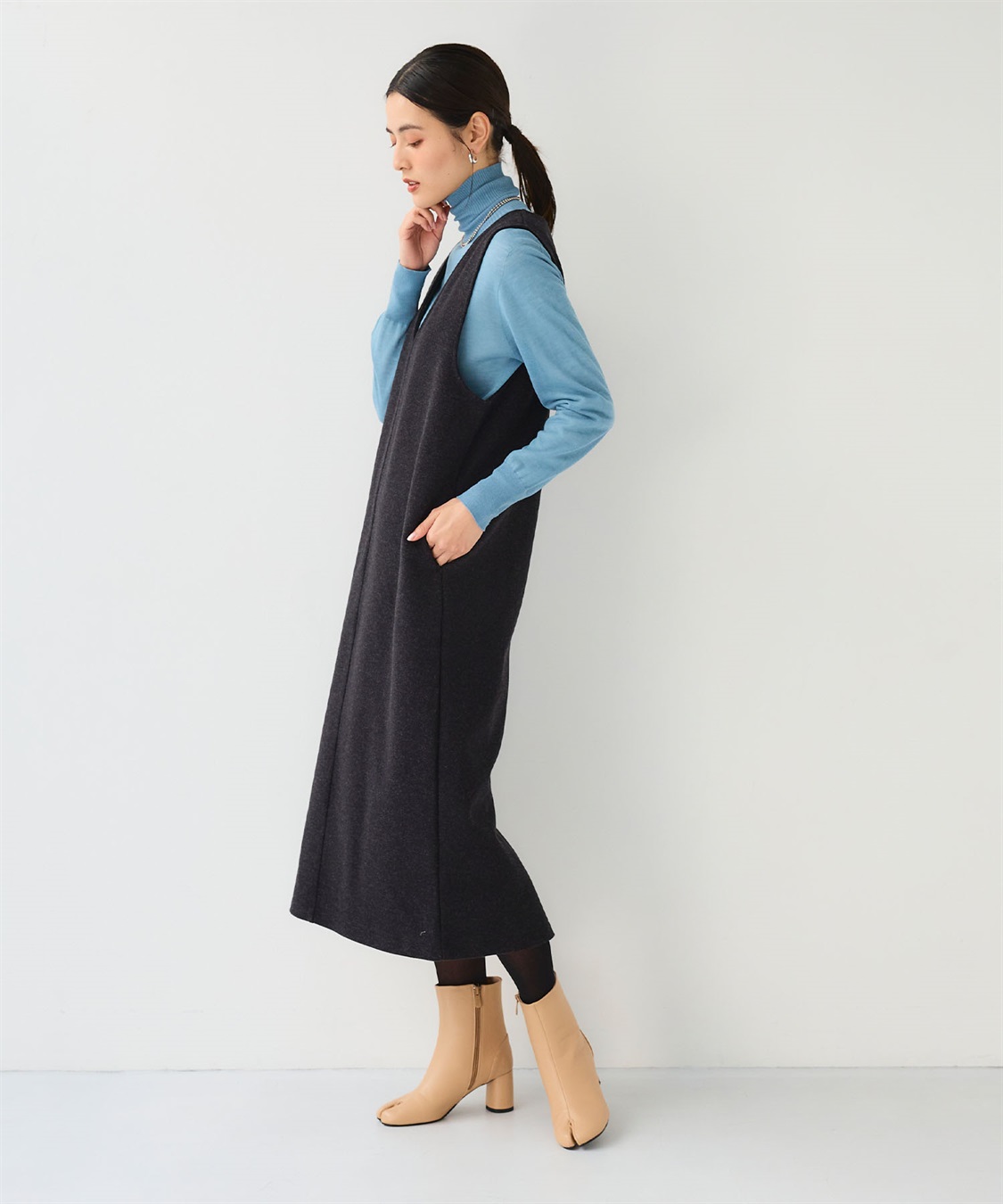 CROSS FUNCTION 《洗える》エブ楽 ウールライクジャンスカ【CF/クロスファンクション】_sub_5